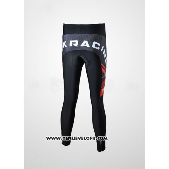 2010 Maillot Ciclismo Rock Racing Noir et Rouge Manches Longues et Cuissard